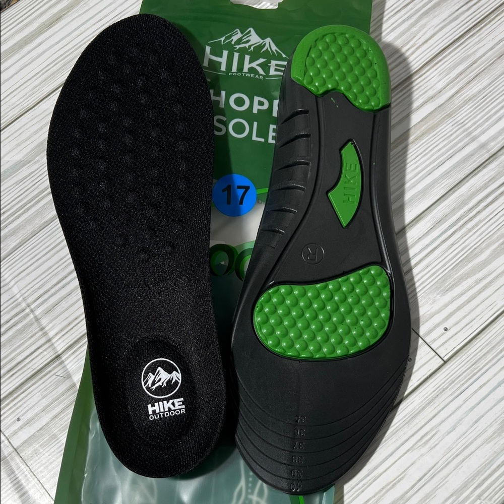 Hike footwear orthopedic insoles men’s size small size 3-7 EU 35-40 black green